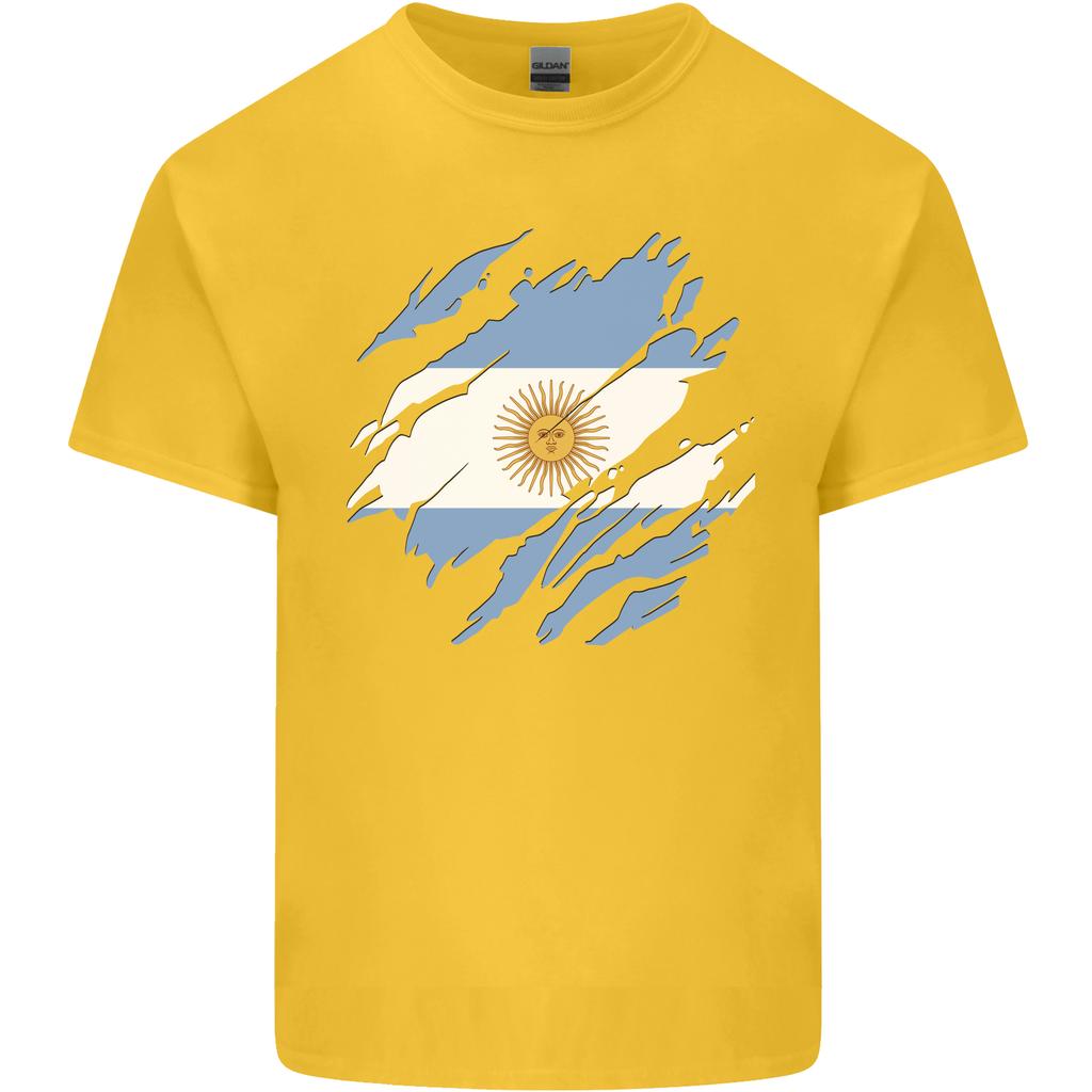 Torn Argentina Flag Argentinian Day Football Unisexs Light Cotton Tshirt