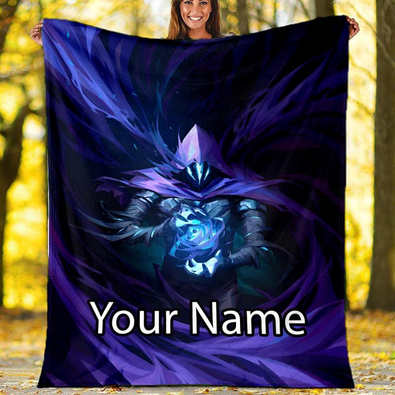 Custom Name Valorant Theme Printed Blanket - Perfect for Couch, Bed, Travel & Outdoor Use | Machine Washable, Cozy & Durable.