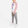 Nike Casual Sports Suit Color Block Round Neck Long Sleeve Long Pants Kids suits DQ3896-630