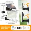 Solar Outdoor Lights 240 LED 3000LM, Motion Sensor Security Lamp with Remote, IP65 Waterproof Solar Flood Light for Garden Yard