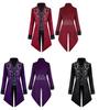 Fantasy European Mens Middle Ages Style Tailsuit With Embroidered Polyester For Stage Performances