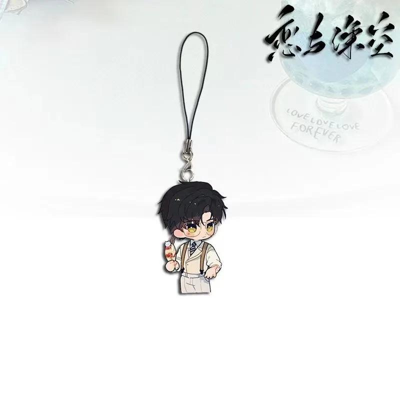 Game Love and Deepspace Acrylic Keychain Sylus Rafayel Xavier Zayne Caleb Phone Lanyard Keyring Pendant Decoration Accessories