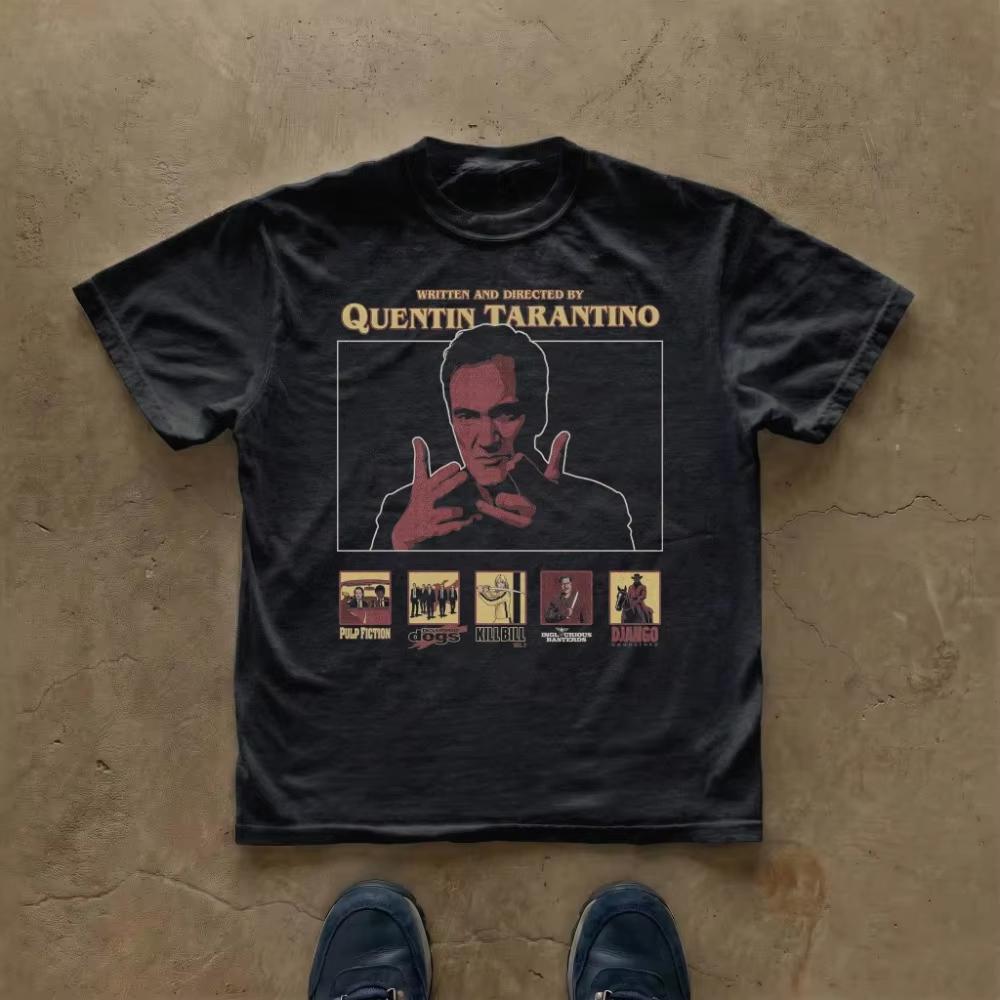 

2026 New Design Quentin Tarantino Comic Style TShirt HighQuality Comfortable Breathable Mens Printed Roundneck TShirt 4XL
