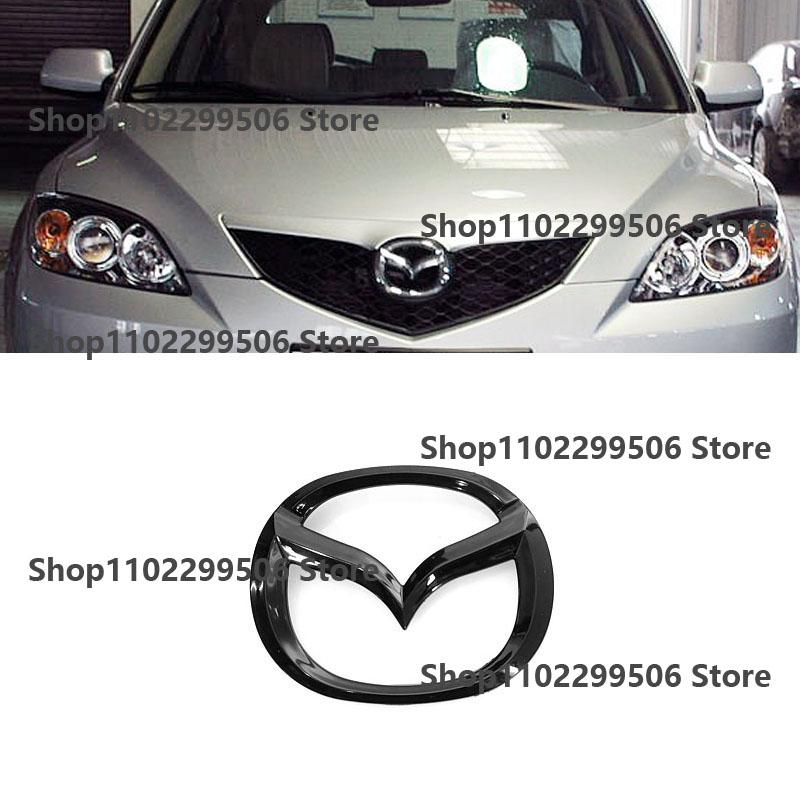 Plastic Car Front Trunk Emblem for Mazda 3 Logo Steering Wheel Badge 3D Body Replaced Sticker Rear Tail Refitting Decoration GF2