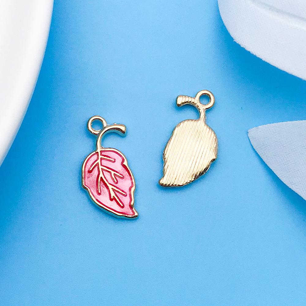 30 Cartoon Alloy Jewelry Pendants: Rose Red Drip Oil for DIY Bracelet and Handbag Accessories