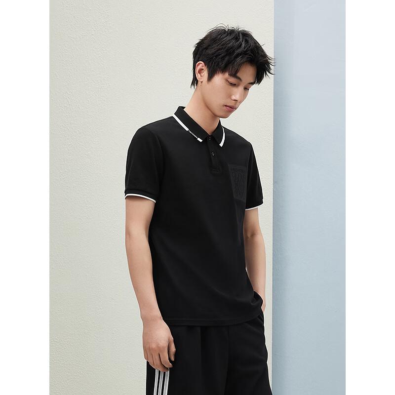 GXG Men's Casual Two-Tone Contrast Collar Polo Shirt