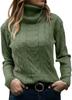 2026 Autumn/Winter Retro High Neck Solid Color Knit Sweater for Women