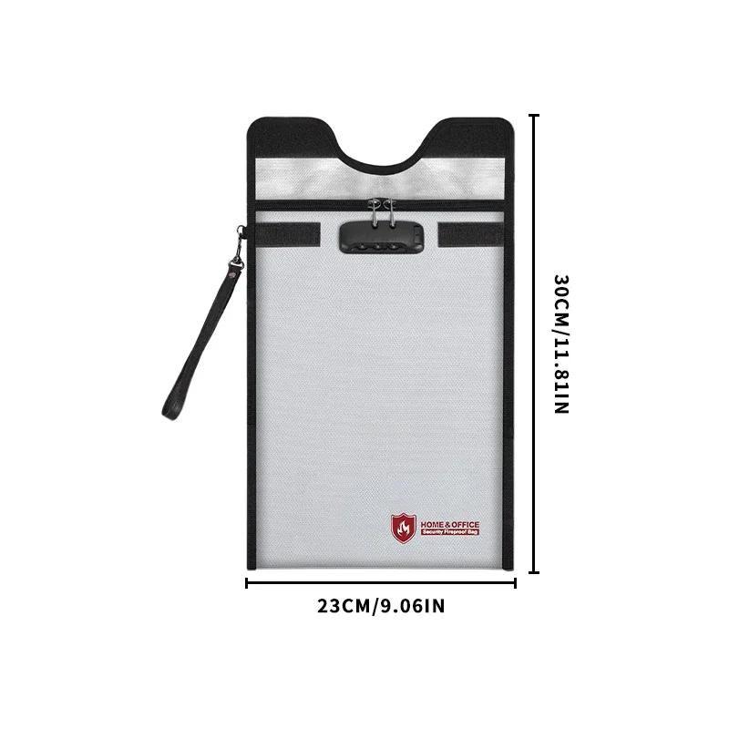 Fireproof Waterproof Document Bag with Lock - Faraday Cage Pouch for Electronics - Anti-Theft Emf Protection for Phones Laptops 3500₽