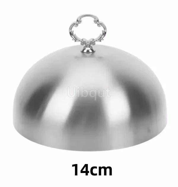 golden Cover Food Stainless Dome Lid Tent Protector Steak Serving tray For Melting Kitchen Metal Cheese Plate Cover Dish Basting