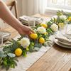 Eucalyptus Leaves Lemon Vine Decor Realistic Faux Lemon Wreath Front Door Fake Plant  Kitchen Decor
