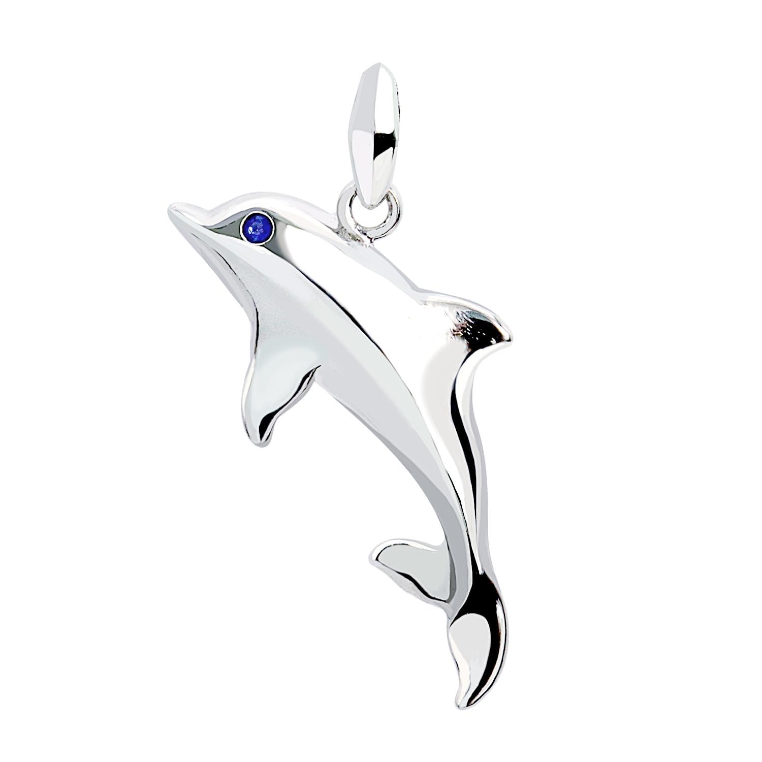 

[Sears] Hawaiian Jewelry Pendant Top for Men and Women, Dolphin Design, Sterling Silver 925 sp01-0023