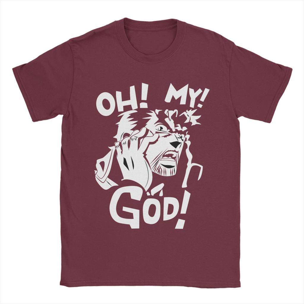 Oh My God JoJos Bizarre Adventure T Shirt Unisexs Pure Cotton Awesome TShirts Round Collar Tees Short Sleeve Clothing Unique