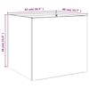 Planters 2 Pcs Anthracite 42 X 40 X 39 Cm Steel