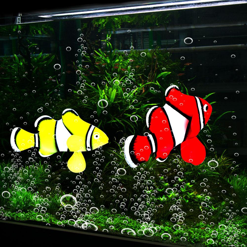 Silicone Bionic Luminous Clownfish Fish Swim Decoration for Fish Tank Aquarium