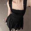 Elegant White Summer Suspender Dress - Sexy, Slimming, Puffy Princess Style for Petite Women