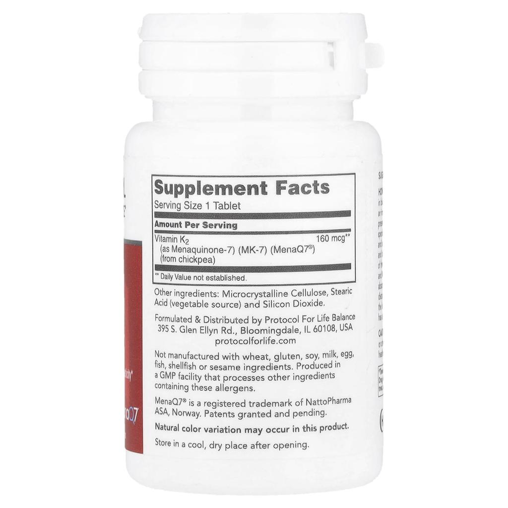 Mk-7 Vitamin K2, 160Mcg, 60 Tablets