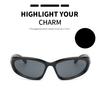 Fashion Punk Goggle Y2k Luxury Brand Sunglasses Women Wrap Around Sun Glasses 2000'S Shades Eyewear UV400 Female Eyeglasses