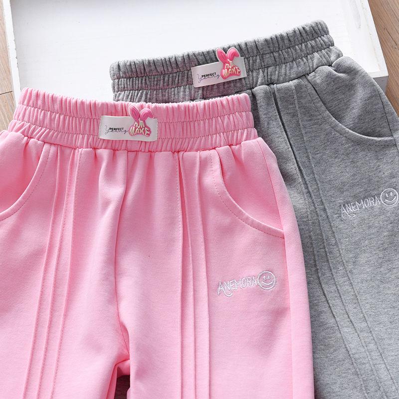 Girls' Pants Spring Cotton Casual Sports Pants Little Girls' Pants