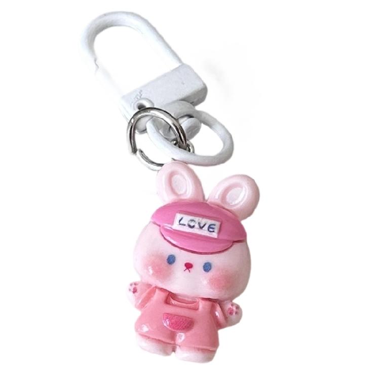 Lovely Pet Shaped Keychain For Couples Gift Resin Accessory Mini Key Ring Her Birthday Present Bag Pendant