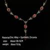 Gothic Blood Drop Pendant & Earring Set: Halloween Black & Red Color-Block Design