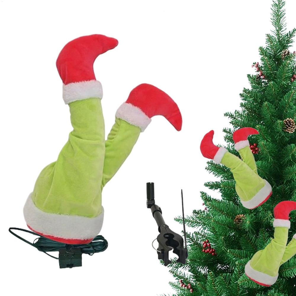 Christmas Leg Decor Stuck In Christmas Tree Decor Decoration Festive Swinging Ornament For Hall Festival Activities Living Room