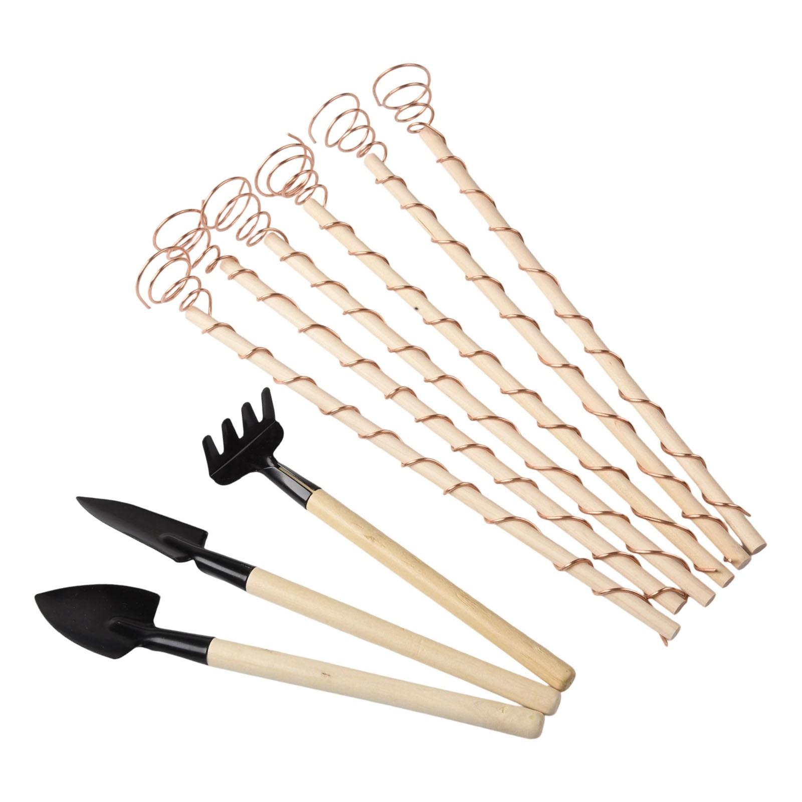 Gardening Made Easy 6 Pcs Copper Stakes with Bonus Tool Kit for Your Plants total length 28cm