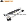 Compatible 16 Cadillac CT6 Upgrade: Four-Outlet Exhaust Pipe & Rear Lip Tail Throat for 28T to 40T Enhancement