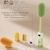 4in1 Bottle Cleaning Brush Set Long Handle 360 Degrees Glass Cup Washing Brush Multifunctional Straw Washing Cleaner