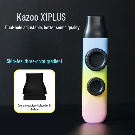 Gradient Color Double Hole Kazoo with Double Membrane - High Low Tone Kazoo Instrument