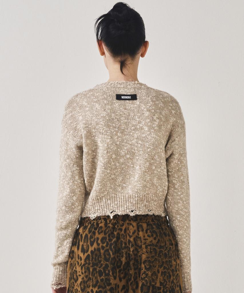 Nigaennikol Nicole Bokashi Damage Knit_Oatmeal