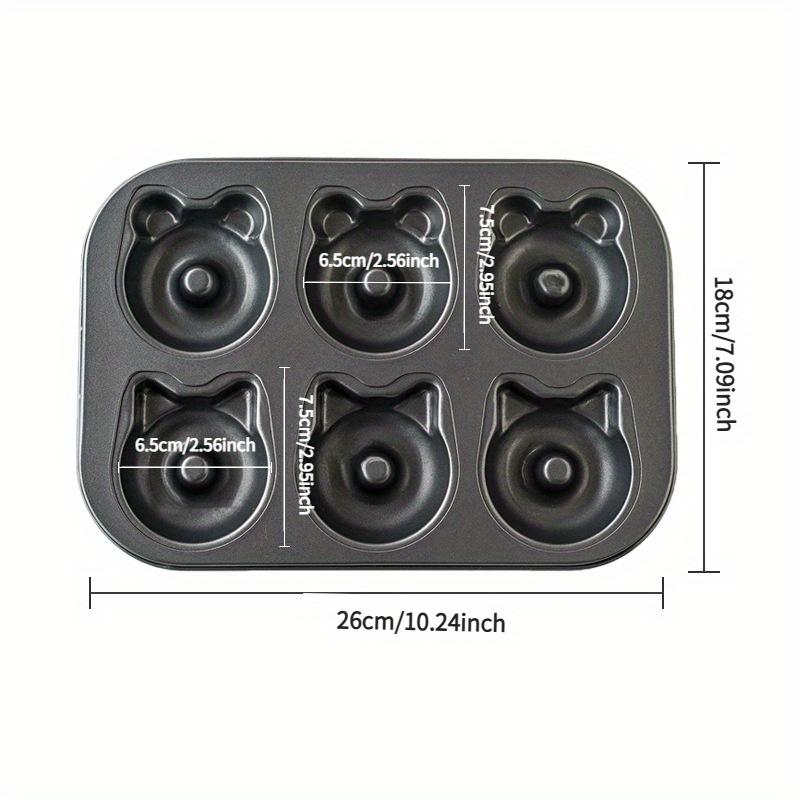 1pc Panda Donut Baking Tray, Cartoon Animal-shaped Non-stick Baking Pan, Suitable for Home Baking and Oven Use, Ideal for Christmas and Halloween.
