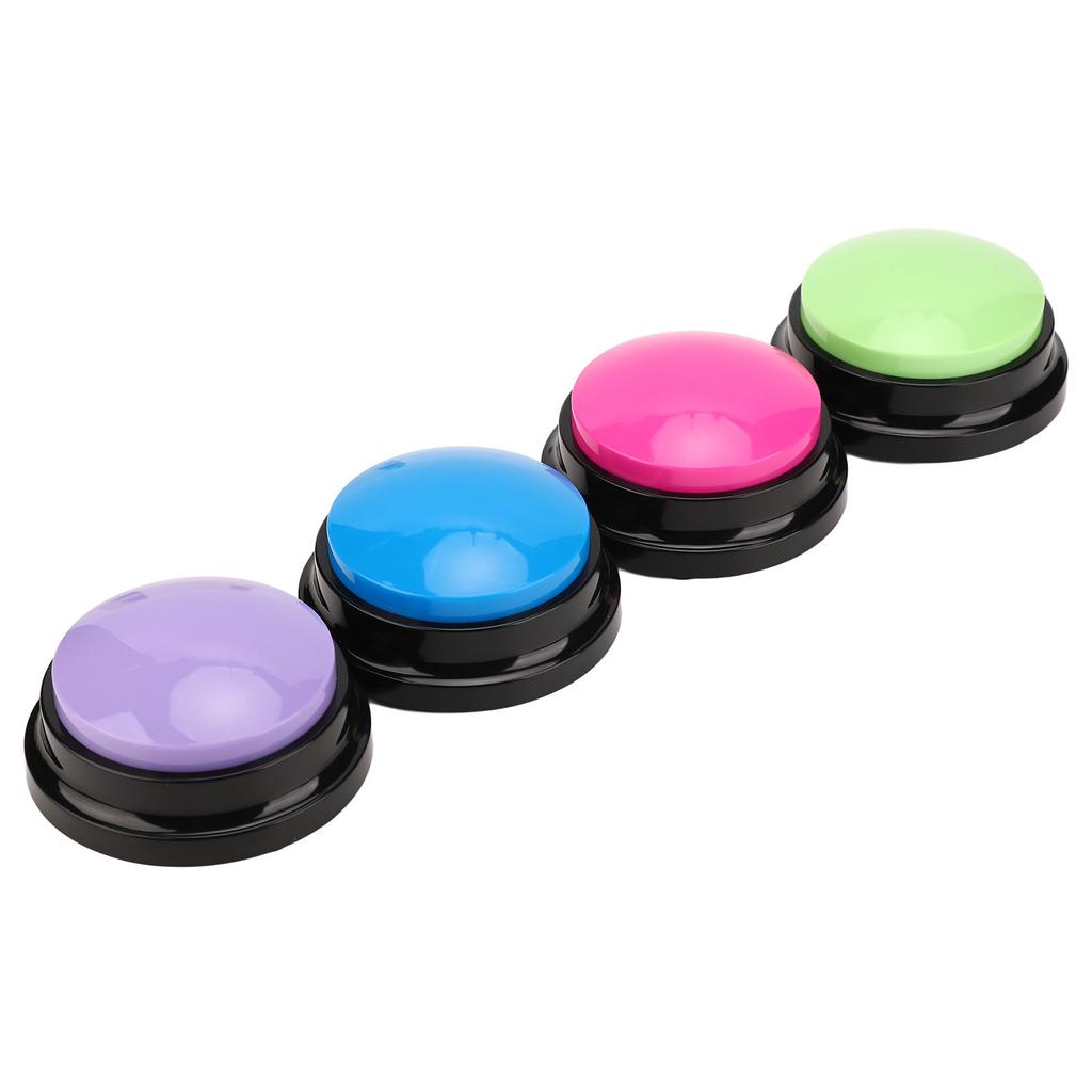 4pcs Record Talking Button Multifunctional 30S Dog Communication Buttons for Dogs Cats Pets