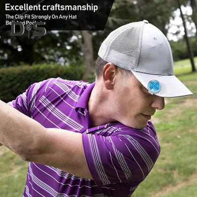 1/4ks Značkovač na čepici golfového levelu Lehká spona na značkovač golfového míčku s barevným designem Příslušenství ke golfové čepici se snadno přenáší