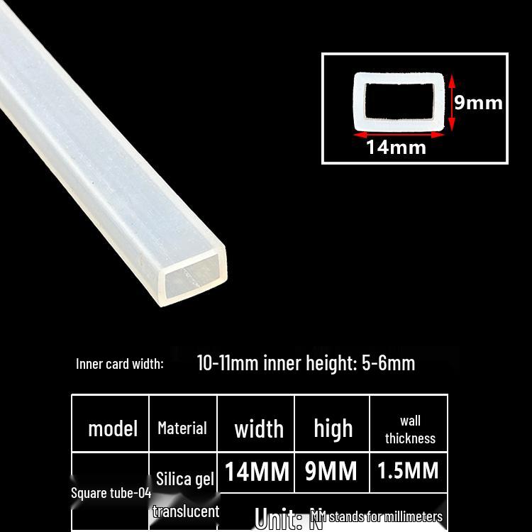 High-Temperature Resistant Silicone Square Tubing: Durable, Customizable, Aging-Resistant Rubber Sheath and Hollow Sealing Strip.