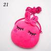 Baby child small purse crossbody cartoon plush belt long rope bag