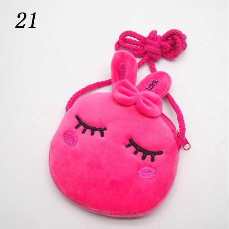 Baby child small purse crossbody cartoon plush belt long rope bag