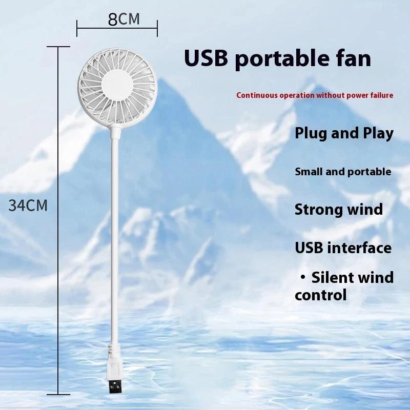 

1 Piece Silent Cooling Power Bank Wireless Mini Play Plug Fans Summer Long Usb Rechargeable Handheld Fan