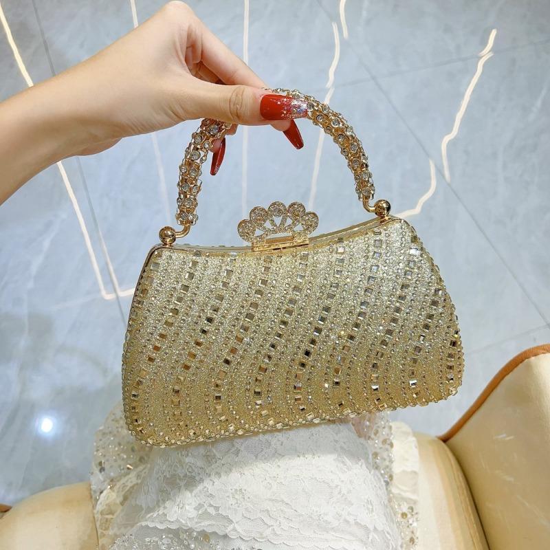 

Модная и Индивидуальная Сумка-Платье Элегантная и Благородная Женская Сумка, Инкрустированная Бриллиантами золотой