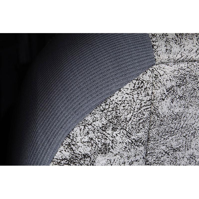 Gray Lattice Rural Style Flax Fabrics 5Seat Universal Seat Cushion For Sedan Suv