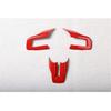 For Ford Mustang 2015+ Red Interior Steering Wheel Cover Trim Bezels Accessories