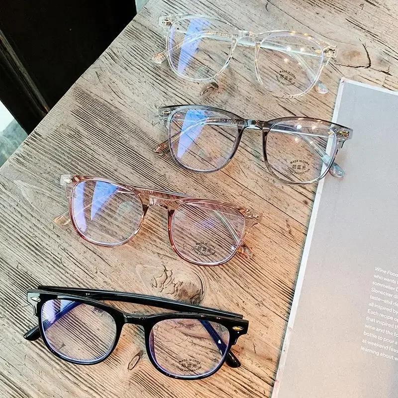 New Vintage Transparent Computer Glasses Frame Women Men Anti Blue Light Eyewear Blocking Glasses Optical Spectacle