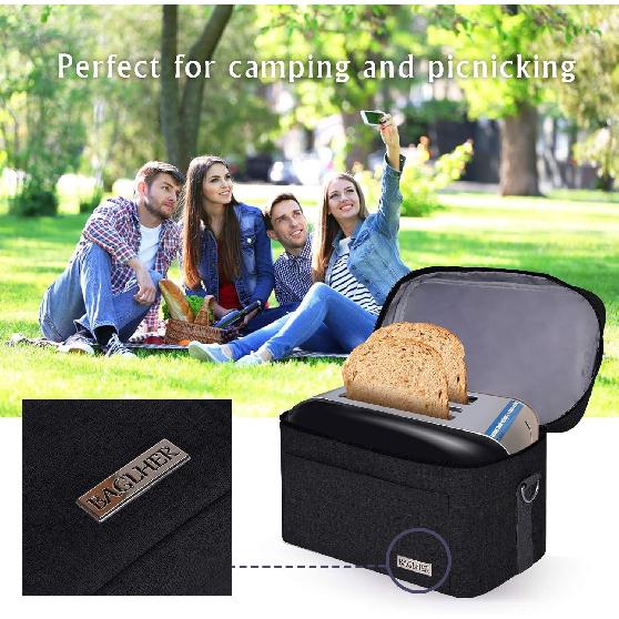 BAGLHER ... Toaster Storage Bag,Carrying Bag,Compatible With Most 2-slice Toasters,With a Front Accessory Bag,Which can Hold Accessories and