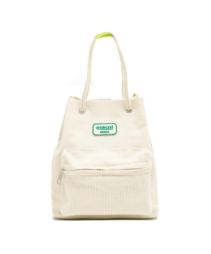 Macni Corduroy String Bag_Ivory