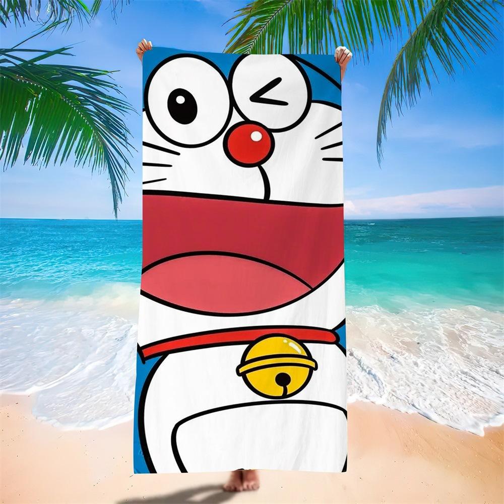 Cute Cartoon Character Printed Microfiber Beach Towel Quick Dry Soft Bath Towel For Kids Swimming