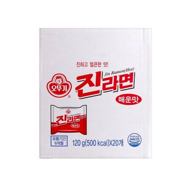 Ottogi Jin Ramyun Spicy 120g, 20 pieces