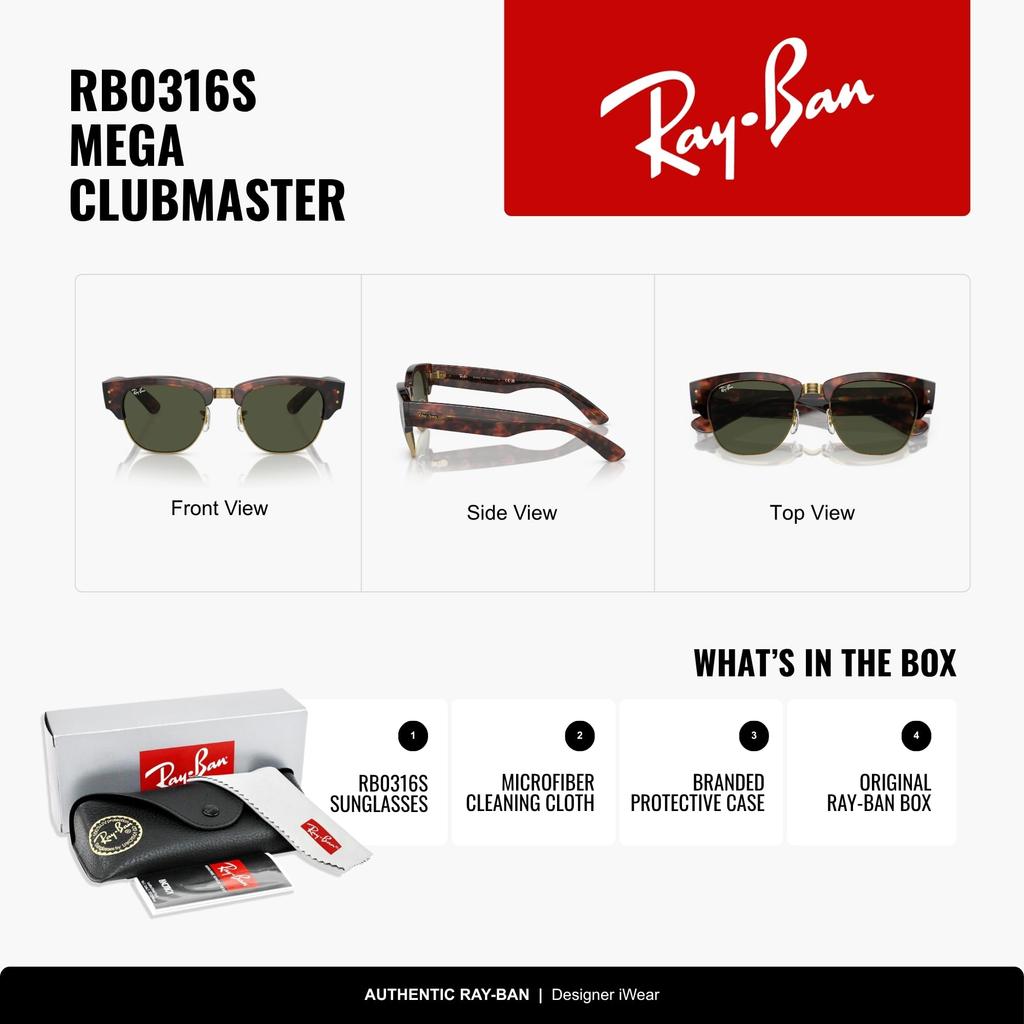 Zonnebril RB0316S CLUBMASTER MEGA Ray-Ban (Ray-Ban)