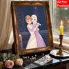 Disney DIY Pearl Art Painting Frozen Anna and Elsa Sisters Home Wall Decoration Pearl Gem Painting Pictures Crafts Home Decoration