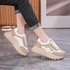 Herbst neue Papa-Schuhe ins Studenten Laufschuhe Freizeit Plateau erhöhte Baumwollschuhe W