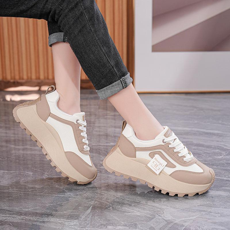 Herbst neue Papa-Schuhe ins Studenten Laufschuhe Freizeit Plateau erhöhte Baumwollschuhe W