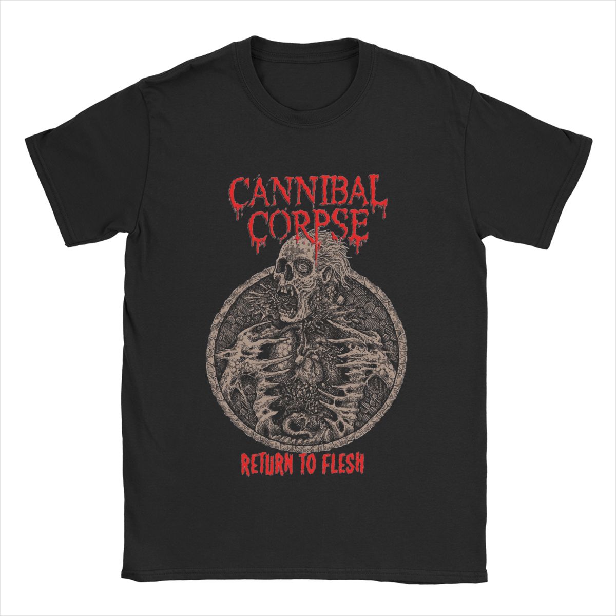 

Cannibal Corpse Return To Flesh Men T Shirts Novelty Tees Short Sleeve Crewneck T-Shirts 100% Cotton New Arrival Tops 5XL різнокольоровий